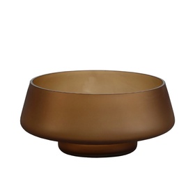 宽口深棕磨砂花瓶